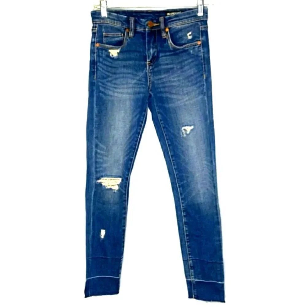 Blank NYC Mid-Rise Skinny Distressed Jeans sz 26x24